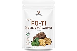 Organic He Shou Wu, Pure Fo Ti Root Powder, 50:1 Extract