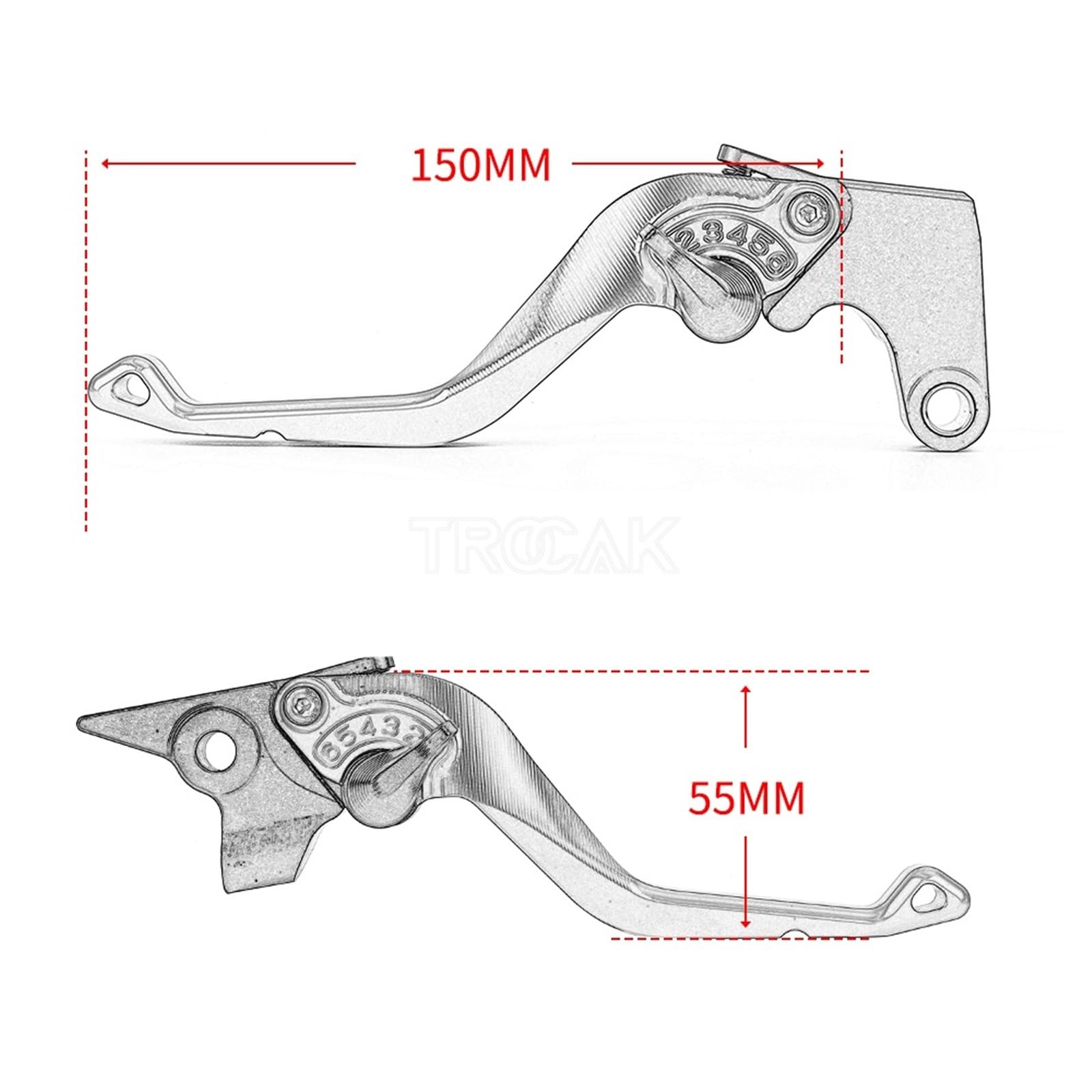 dźwignia sprzęgła hamulca Pasuje do YAMAHA YZF R1 Pasuje do YZF-R1 2004-2008 Regulowane dźwignie hamulca i sprzęgła Akcesoria do dźwigni Dźwignie hamulca motocykla(WHITE)