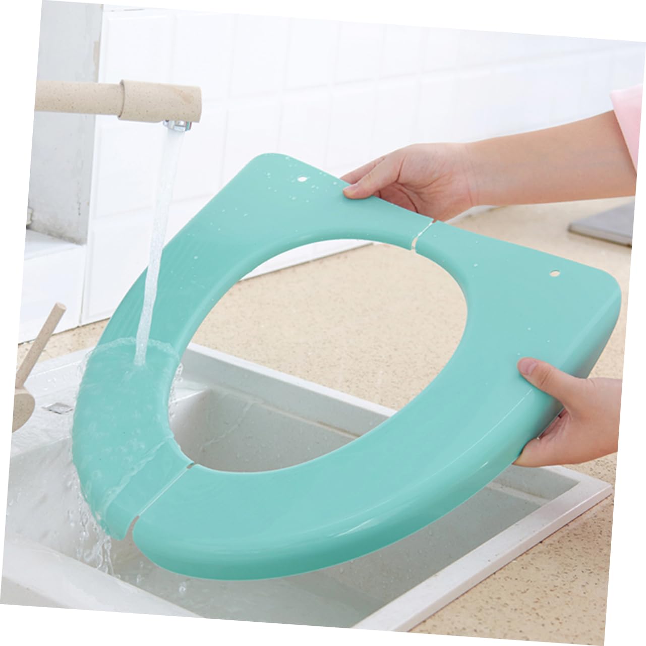 GOOHOCHY 1pc Folding Portable Potty Seat Toilet Seat Cover Travel Potty Training for Home Travel