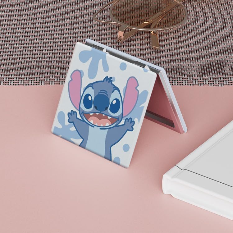 Stitch Travel Cosmetic Bag + Double Sided Cosmetic Mirror+Stitch Bracelet,.Large Capacity PU Bag. Stitch Stuff Gift. Foldable Makeup Accessories are Perfect Gifts for Girls and Women - Image 6