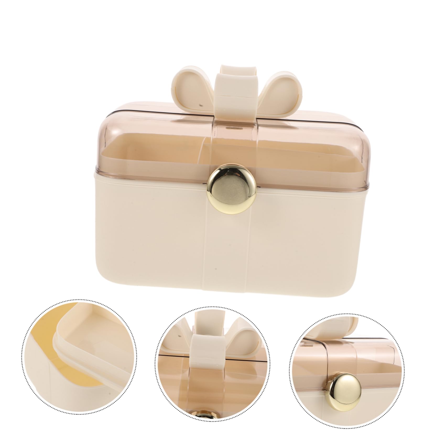 COLLBATH Aufbewahrungsbox Für Haargummis Und Haarschmuck Doppellagig Mit Deckel Schmuck-organizer Aus Kunststoff Vielseitige Kasten Für Haar-accessoires