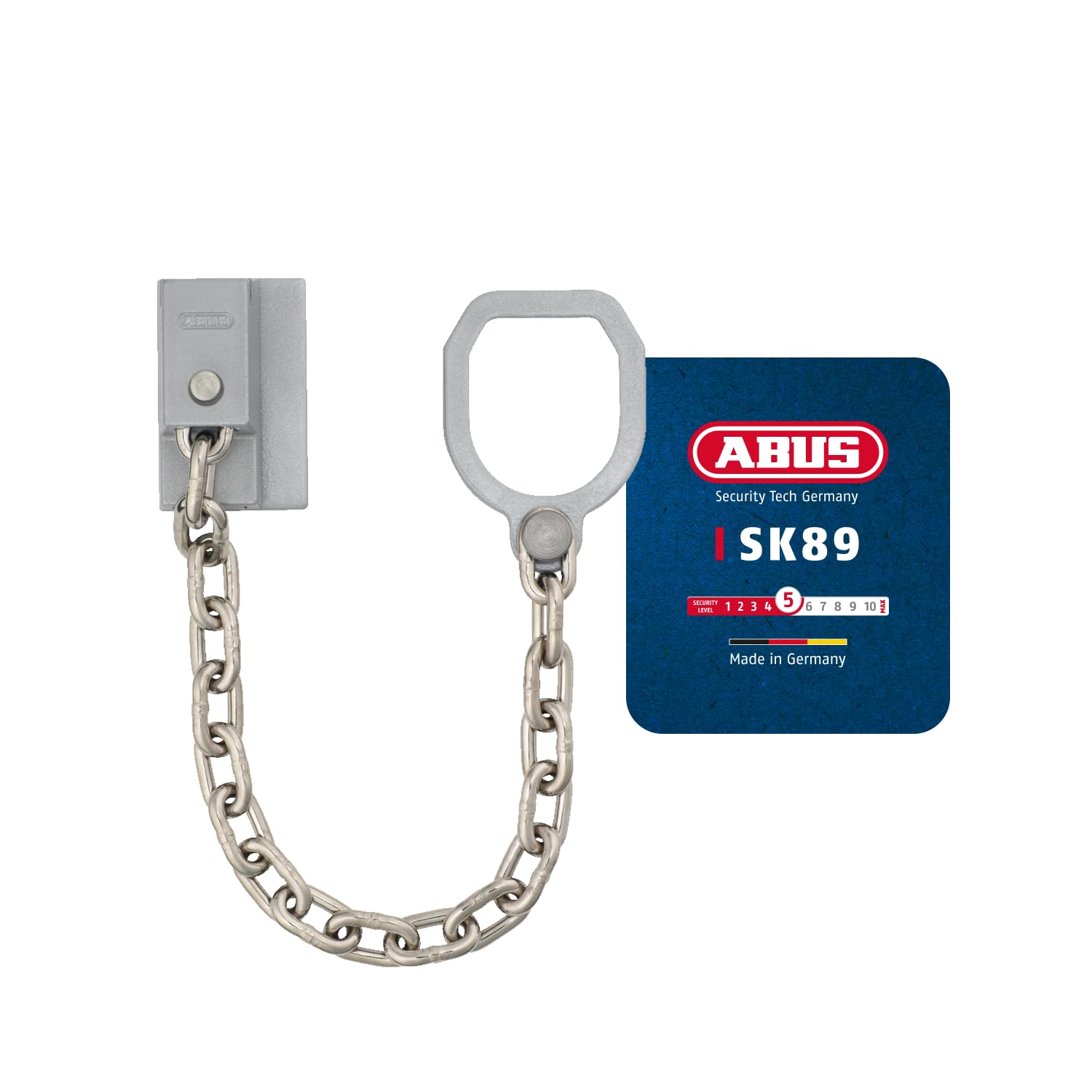 ABUS Cadena de manilla SK89 para puerta de entrada y de vivienda - apta para puertas con apertura a izquierda y derecha