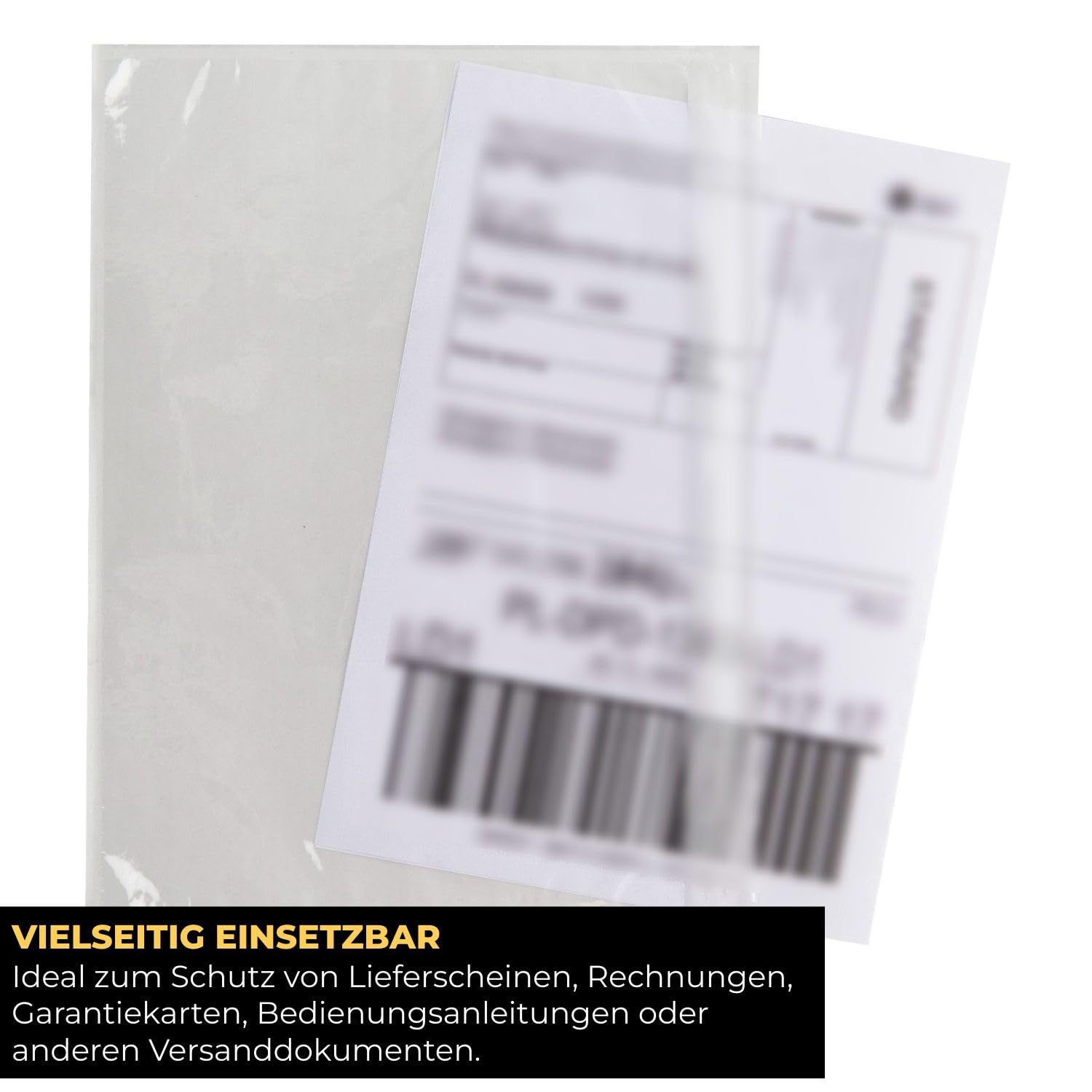 Lieferscheintaschen DIN C5 235x175 mm Transparent 1000 Stück, Dokumententaschen selbstklebend, Rechnungstaschen für A5, LDPE
