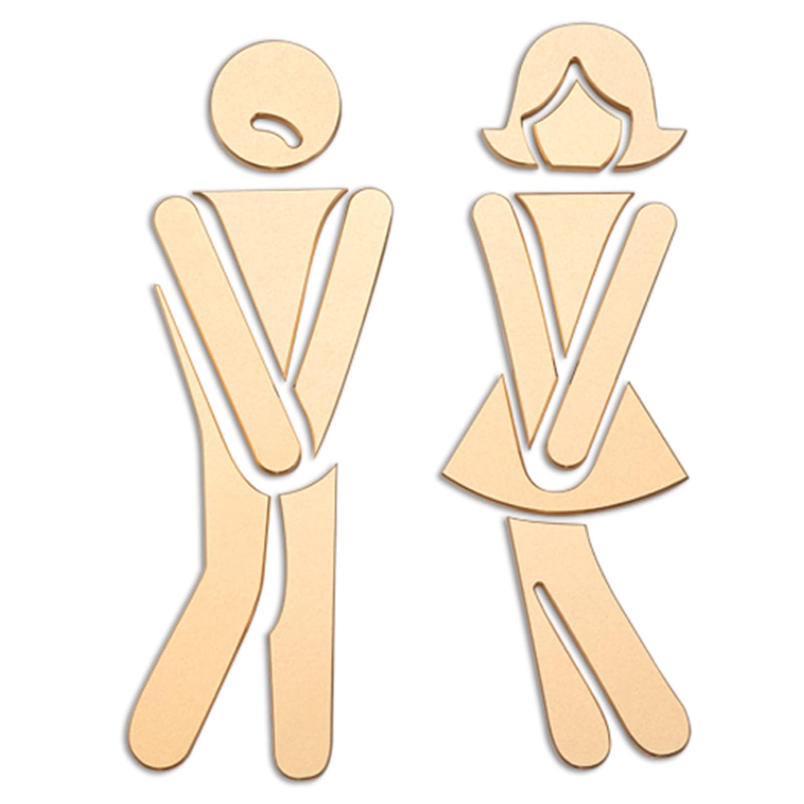 VNVFJKLO restroom sign, Aluminum Men's and Women's Bathroom Sign, Door Sign/Placard, for Business, for Lounge Changing Rooms In Public Places(A)