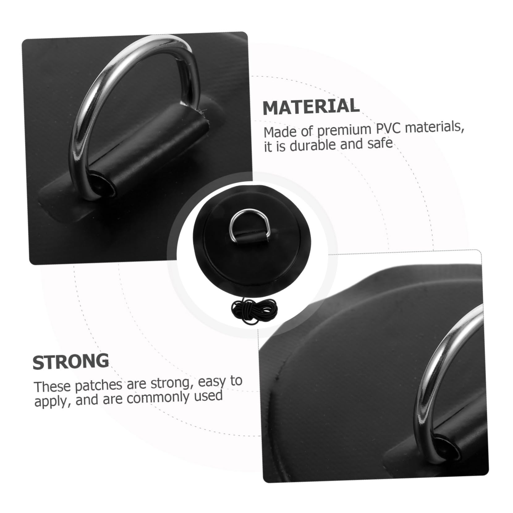 KOMBIUDA Hebilla De Anillo En d para Kayak De Anillo En d Traje con De Anilla En d para Kayak Accesorios para Canoas Hebilla De Línea De Ancla De Kayak El Plastico