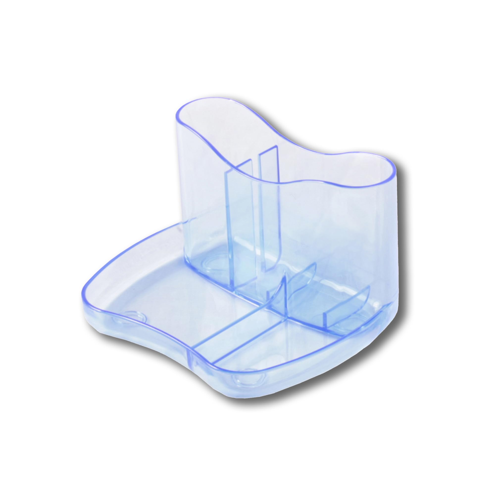 Deflecto Kaddymaster Pen Pot & Desk Tidy Ice Blue - Pen Holder For Desk Organiser - All-in-One Pen Pots For Desk Tidy Organiser Set - Pencil Pot For Office Desk Accessories - Stationery Pencil Holder