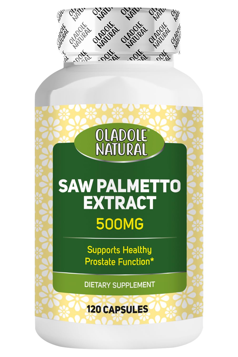 Oladole Natural Saw Palmetto Extract- 500mg (120 Capsules) | Prostate Health Support, DHT Blocker, Promotes Urinary Tract Health, Hair & Immune Health | Enhanced with Antioxidant | Non-GMO,Gluten-Free