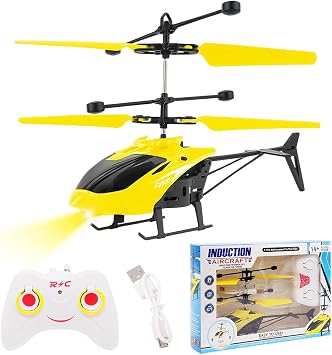 Remote Control Helicopter, RC Helicopters Aircraft Model Radio Controlled Aircraft Indoor RC Flying Gift for Birthday, ChristmasYellow