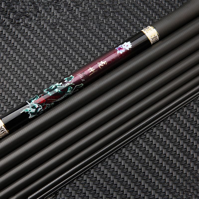 Canne a Peche Carp Poles Feeder Portable Telescopic Fishing Rod Stream Hard Ultralight Carbon Pole Combo Gear Canne a Peche telescopique(7.2 M)