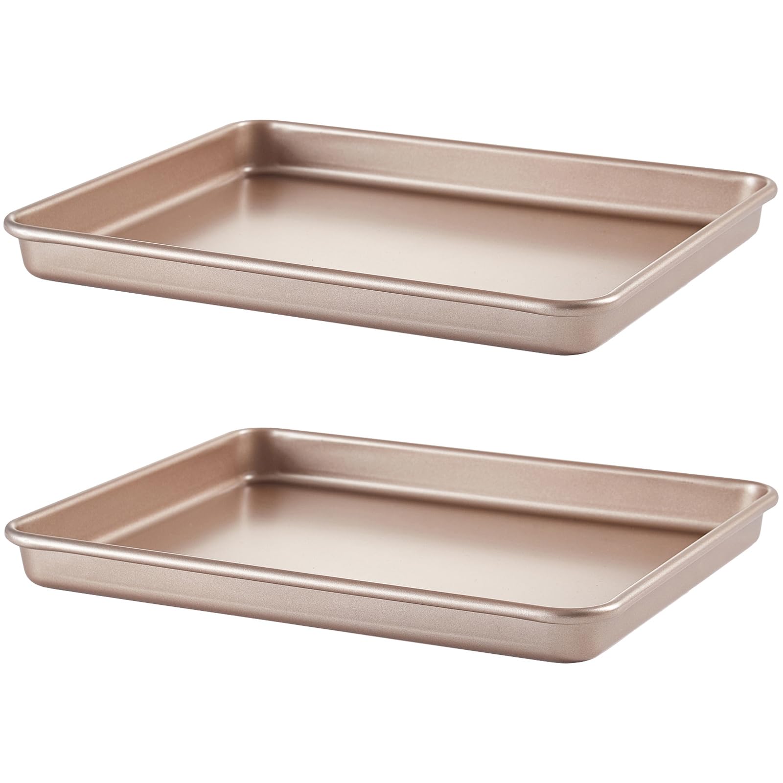 Photo 1 of 12.7-Inch Nonstick Baking Sheets & Cookie Trays for Oven, 2-Pack Durable Rectangular Baking Pans Set (Gold)