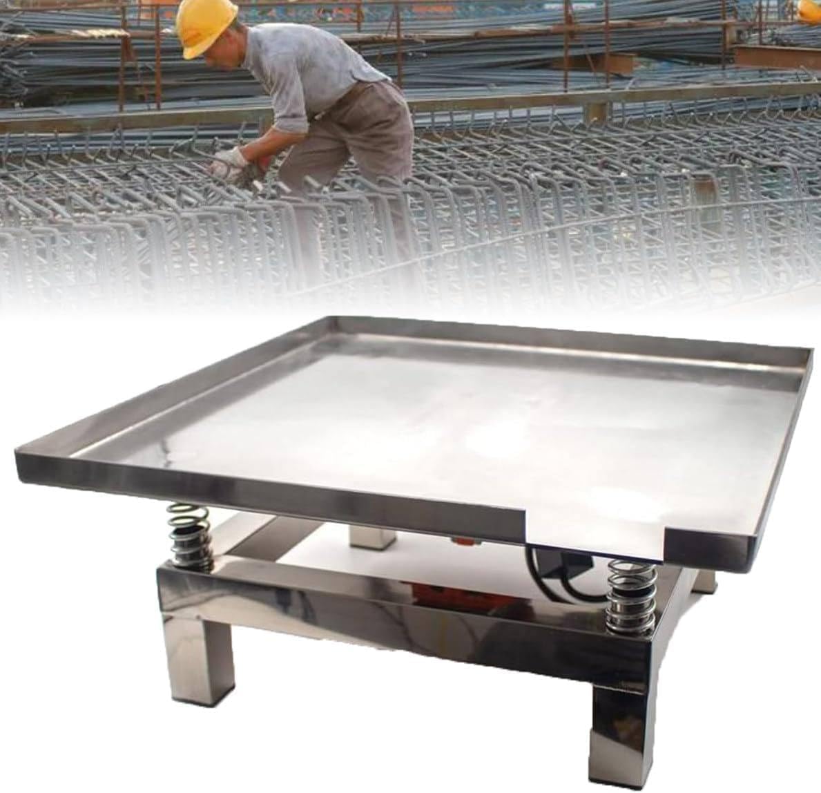 35CM/50CM Concrete Vibrating Table, Stainless Steel Vibration Platform for Testing, Small Vibrator for Concrete Mix, Efficient Concrete Block Vibration Machine