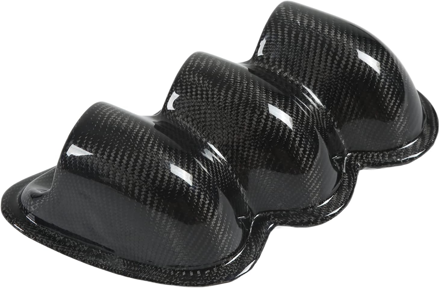 Acouto Triple Gauge Pod Holder forLancer EVO 7th-9th RHD 2001-2007, 52mm Carbon Fiber Dashboard Triple Gauge Pod Replacement
