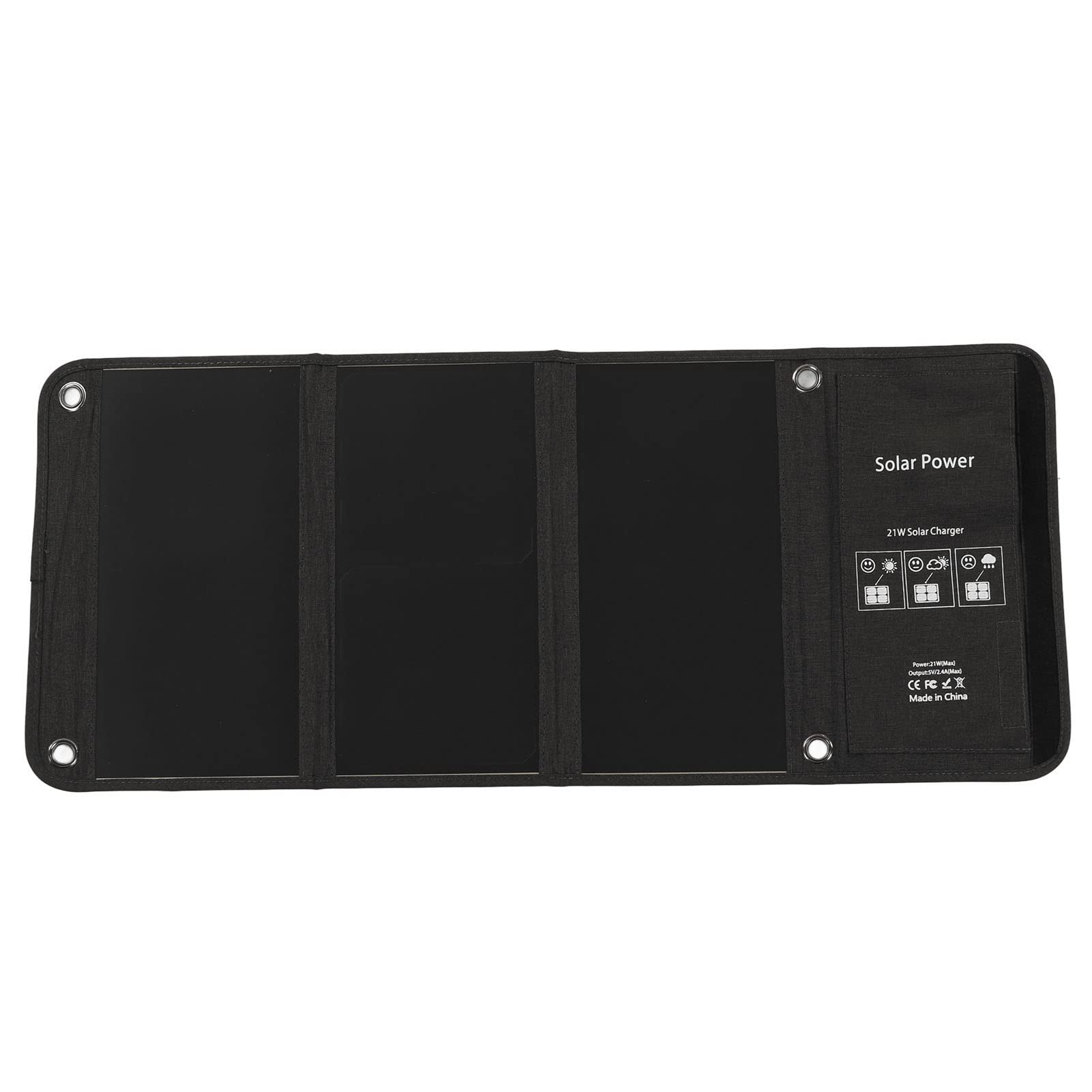Caricatore USB Ad Alta Efficienza con Pannello Solare Pieghevole Portatile da 21 W per Viaggi All'aperto, Campeggio, Escursionismo
