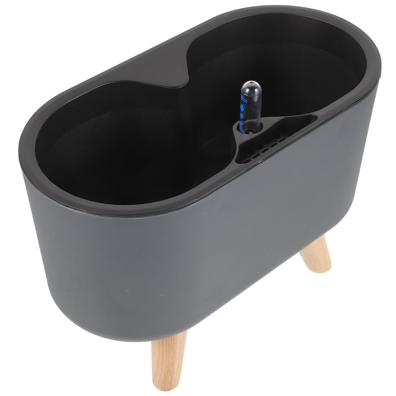 Pot de fleurs léger plastique et bois intelligent Kichvoe