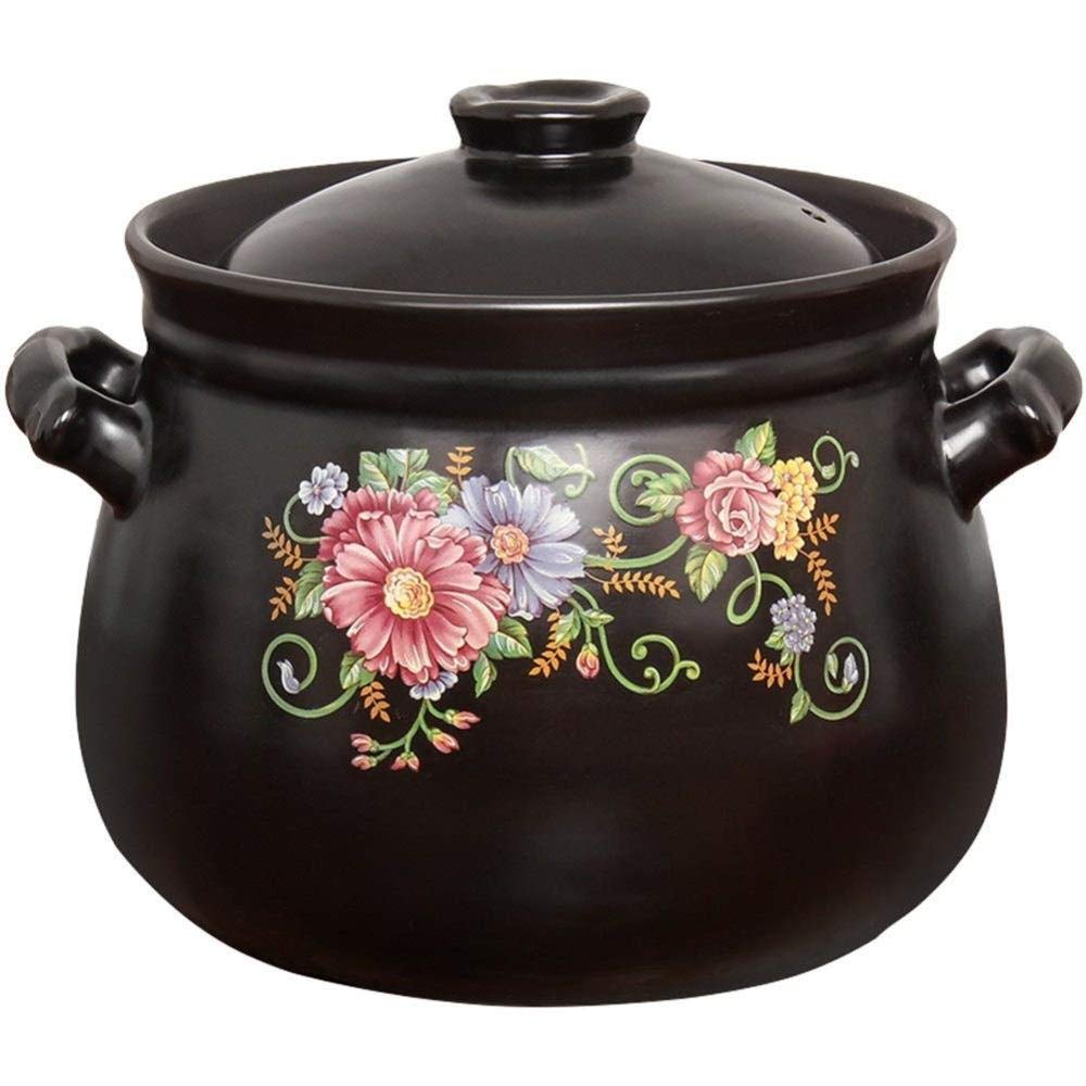 Cocotte en argile 4.8L pour mijoter de bons plats familiaux sains sans attacher