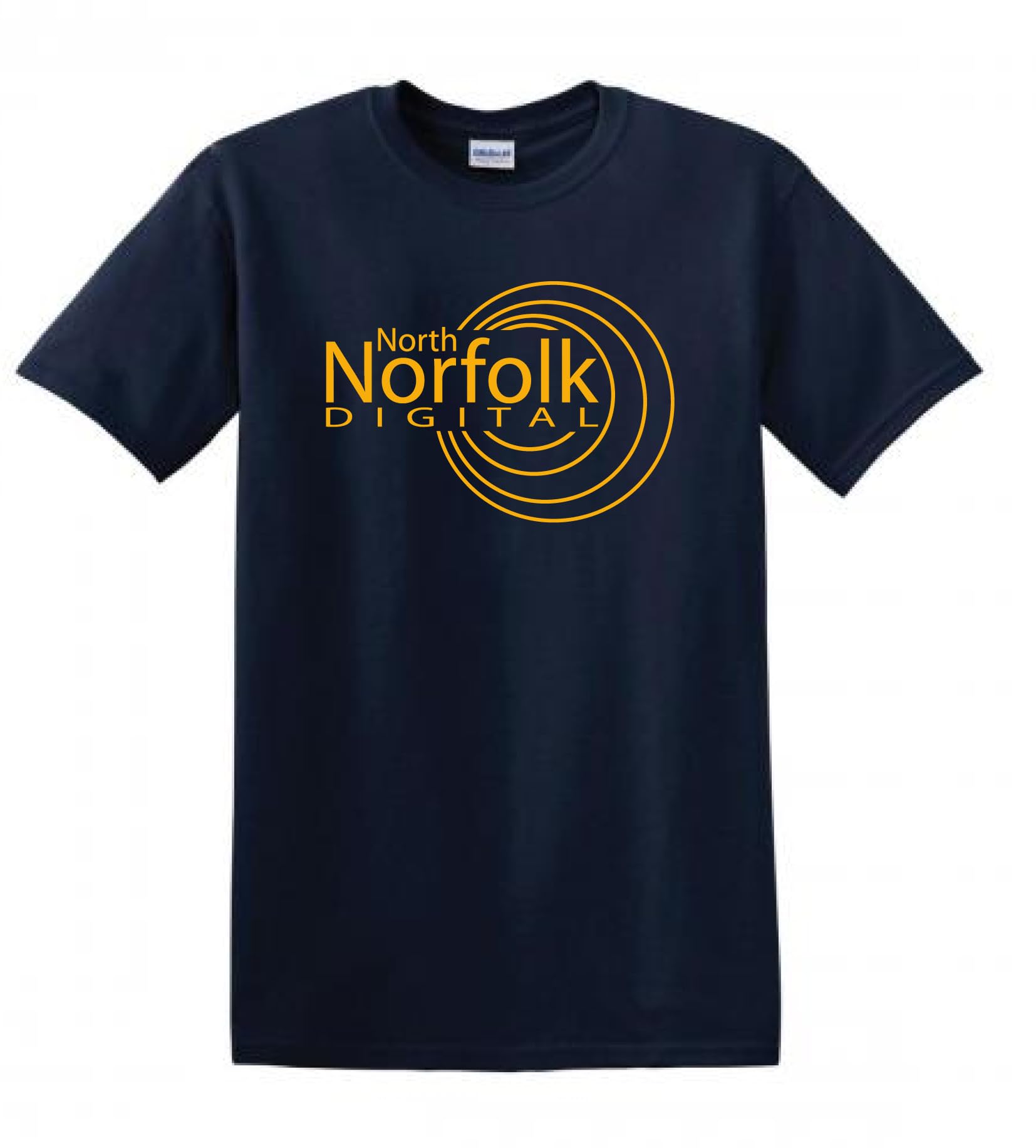 Revolutionary Tees Men's Navy Blue North Norfolk Digital Alan Partridge Norfolk Radio Comedy Heavy Cotton T-Shirt