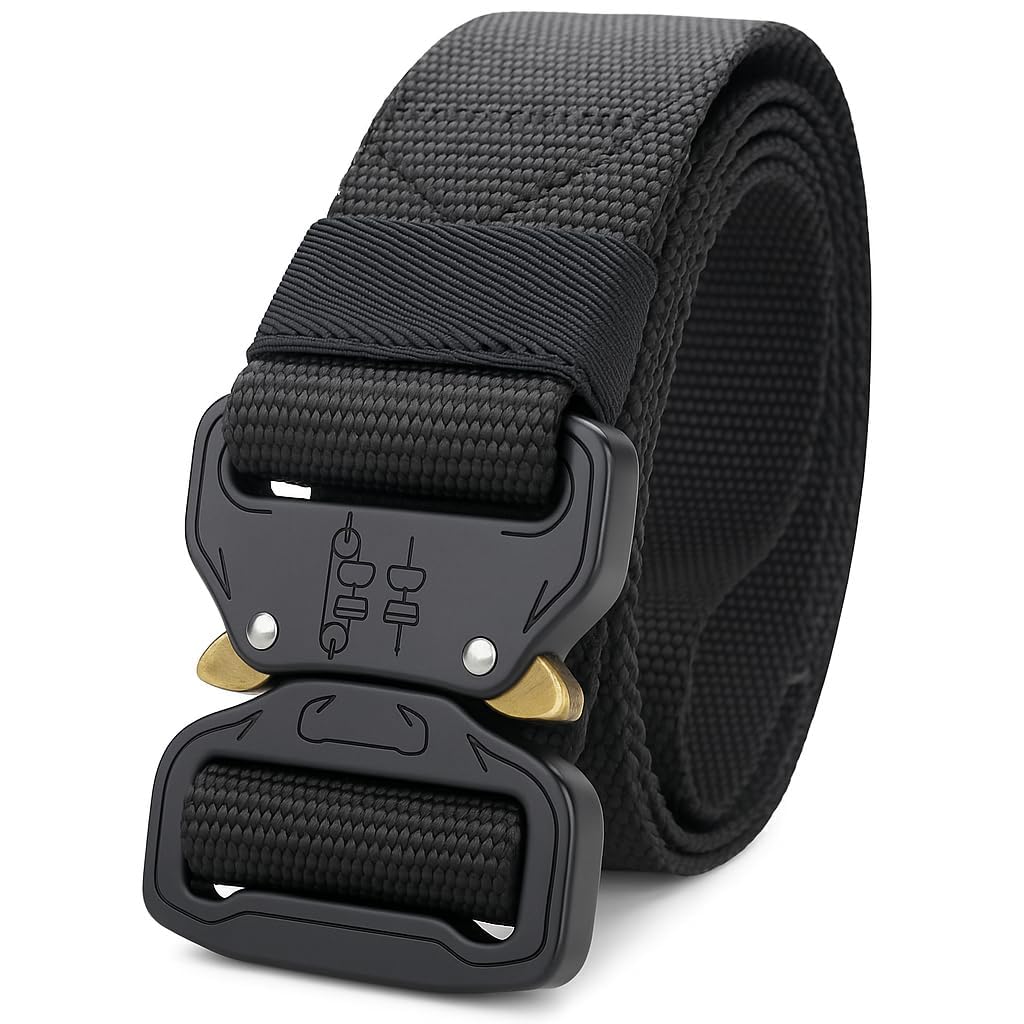 TRAVALATE Nylon Belt for Men and Women | Military Style Heavy Duty Work Belt with Metal Buckle | Fit Sizes up to 40 Inches