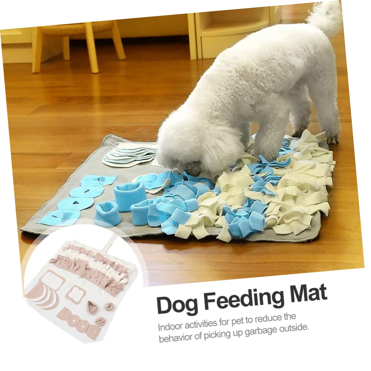 COLLBATH Tapis de Fouille Olfactif pour Chien en Peluche Beige, Activité