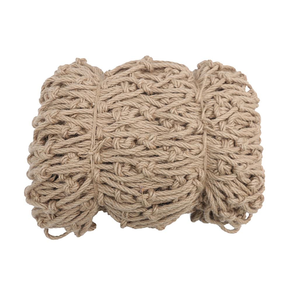 GLDYTVF Jute and Hemp Safety Netting for Stairs and Balcony Railings, Decorative Rope Mesh for Protection, and Stylish Support Netting for Home Décor