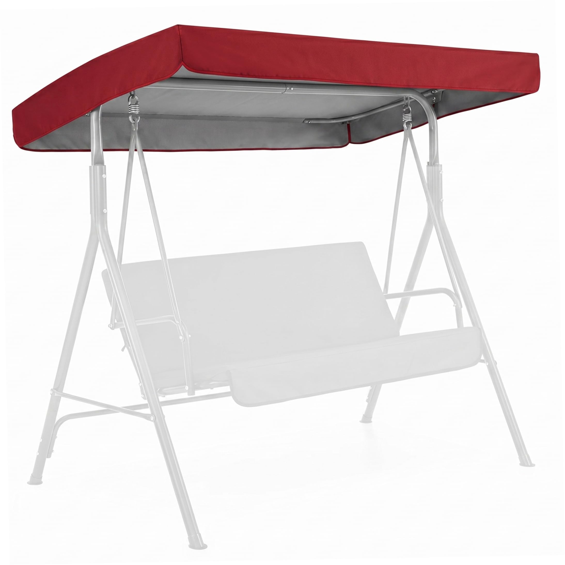 Swing Canopy Replacement, Patio Swing Canopy Replacement, Water & Sun Protective Cover, 190t Polyester, Red (75x47in), Party Decors
