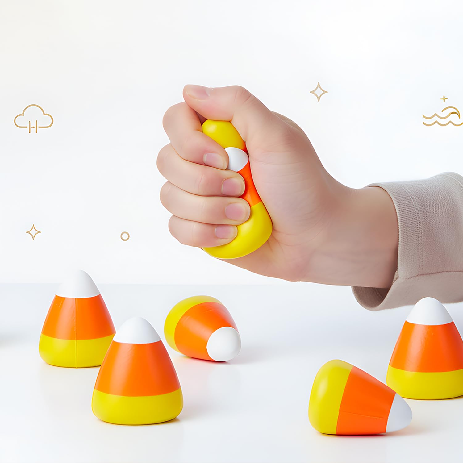 Rhode Island Novelty 2.5 pollici Mini Candy Corn Stress Toys, Due dozzine