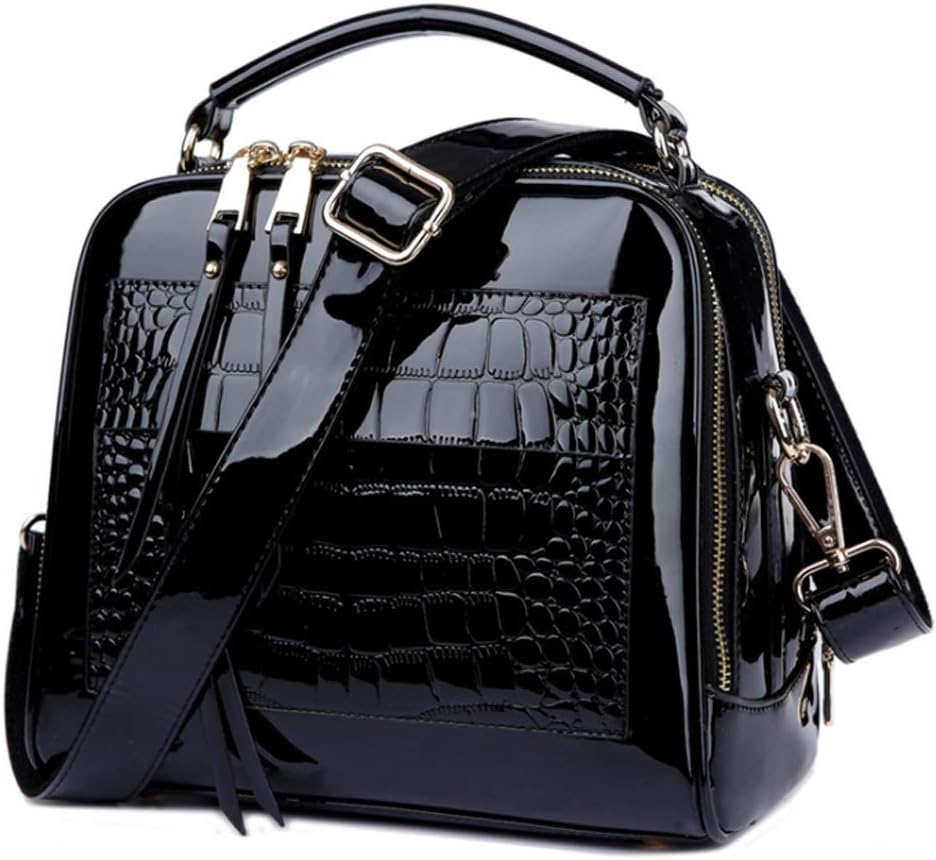 Chikencall Women Patent Leather Handbag and Purses PU Satchels Shoulder Bags Crossbody Bags