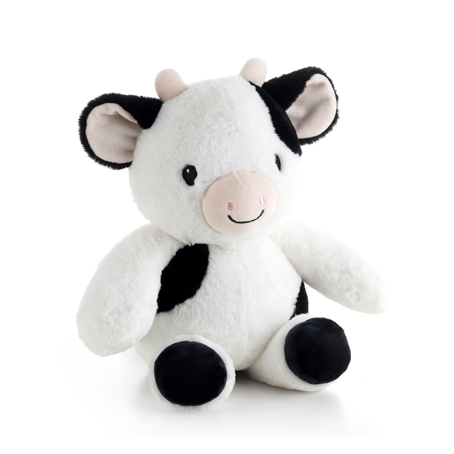 The Peanutshell Plush Cow Stuffed Animal - 10 inch - Baby Safe - Machine Washable - Soft Cow