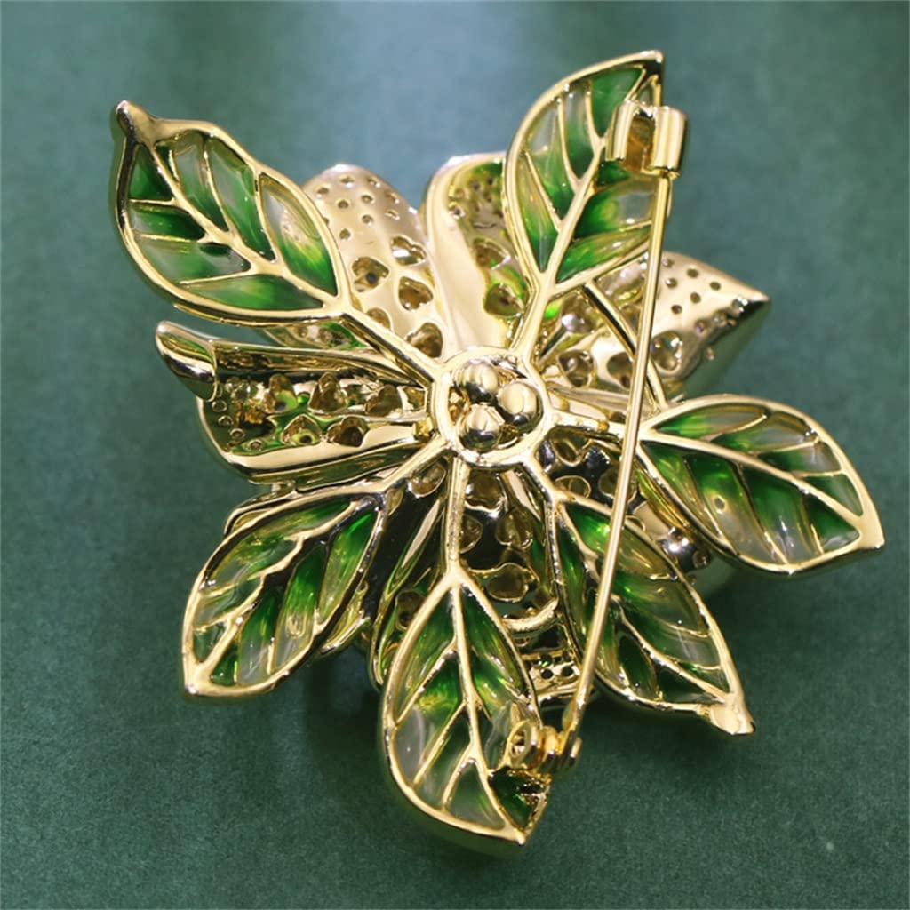 Broches de Solapa de aleación con Forma de peonía de Lujo para Mujer, Ideales para chales, cárdigans y cuellos.