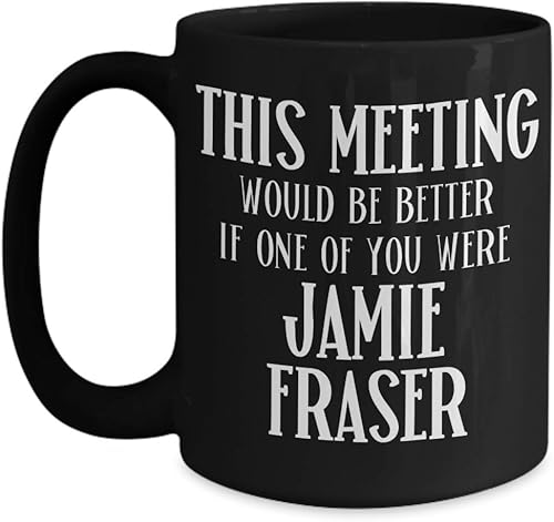 Jamie Fraser Taza para fanático de Outlander regalo para mujeres Jamie taza para hombres regalo de Navidad divertidas tazas de café, Negro