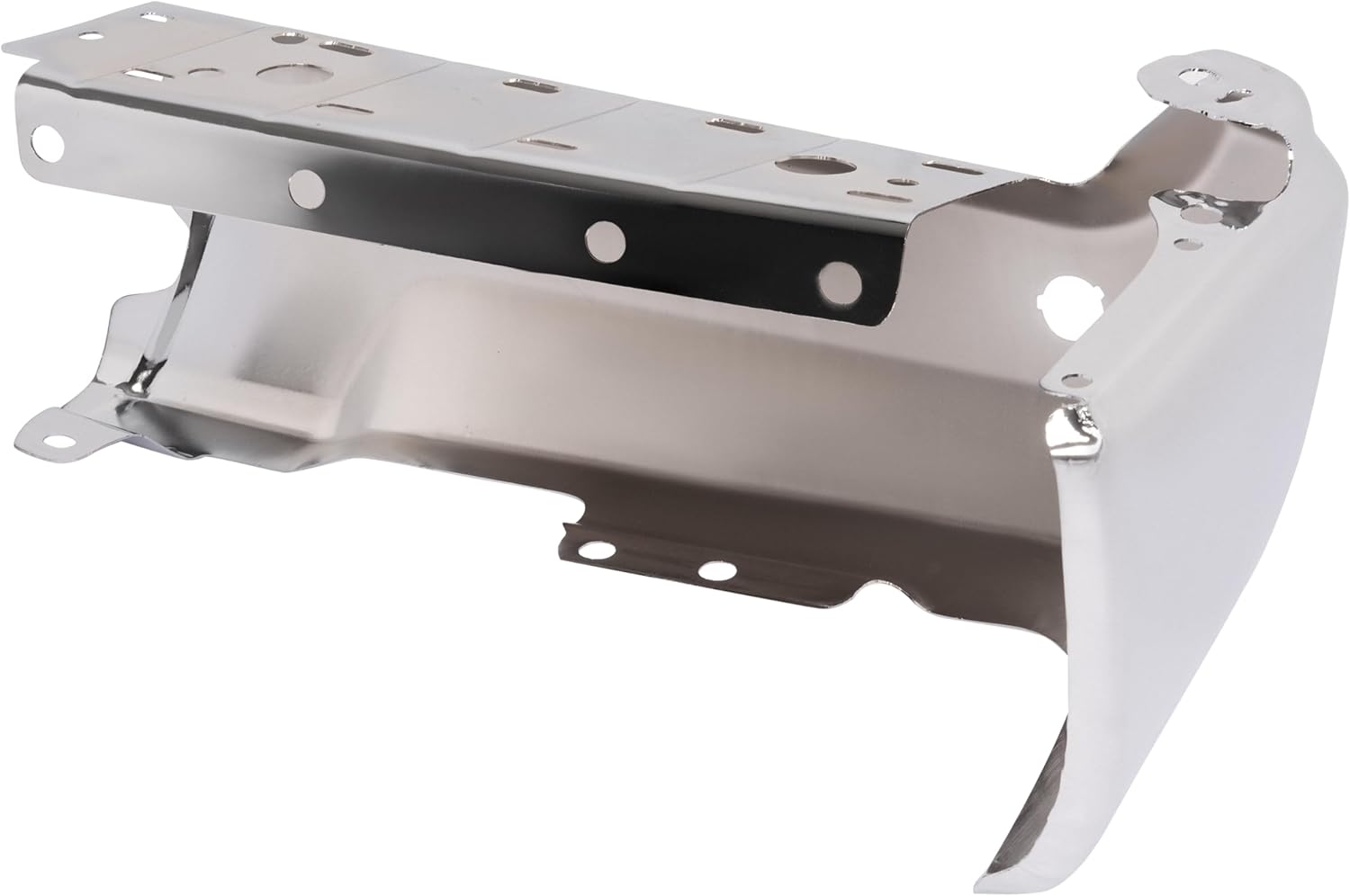 KUAFU Rear Bumper End Cap Compatible with 2017-2022 Ford F250 F350 F450 Super Duty Replace for HC3Z17906KA FO1102387 Side Rear Bumper End Cover Cap w/Park Assist Hole Steel Chrome Silvery Left Side