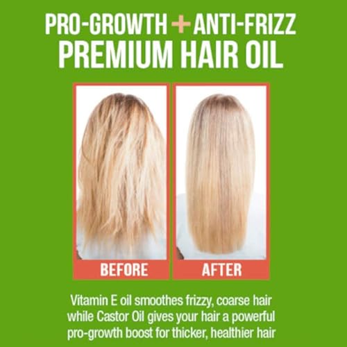 Miniatura 4 de Difeel Premium Castor Plus Vitamina E - Aceite para el cabello Pro-Growth + Anti-Frizz Premium, 2.5 oz.