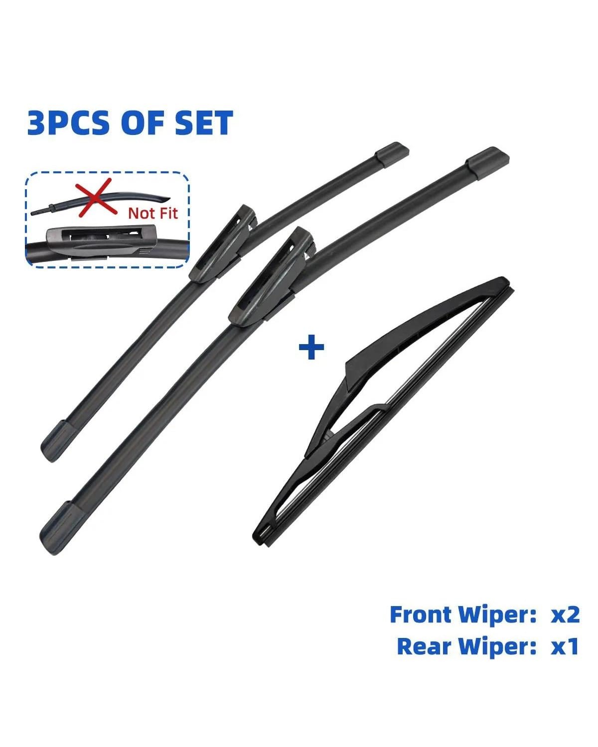 Automotive Tergicristalli per C4 Cactus 2014 2015 2016 2017 2018 2019 2020 26 "+18" + 10 "3PCS Anteriore Posteriore Tergicristallo Parabrezza Finestra Accessori Tergicristallo Auto