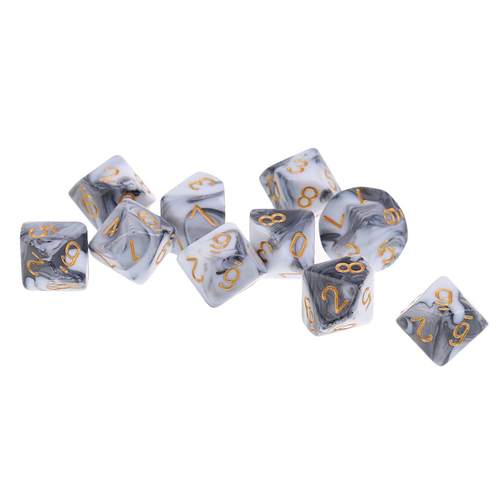 Gazechimp Lot 7pcs Dés à Jouer Chiffres Multifaces Dice D4-D10 En