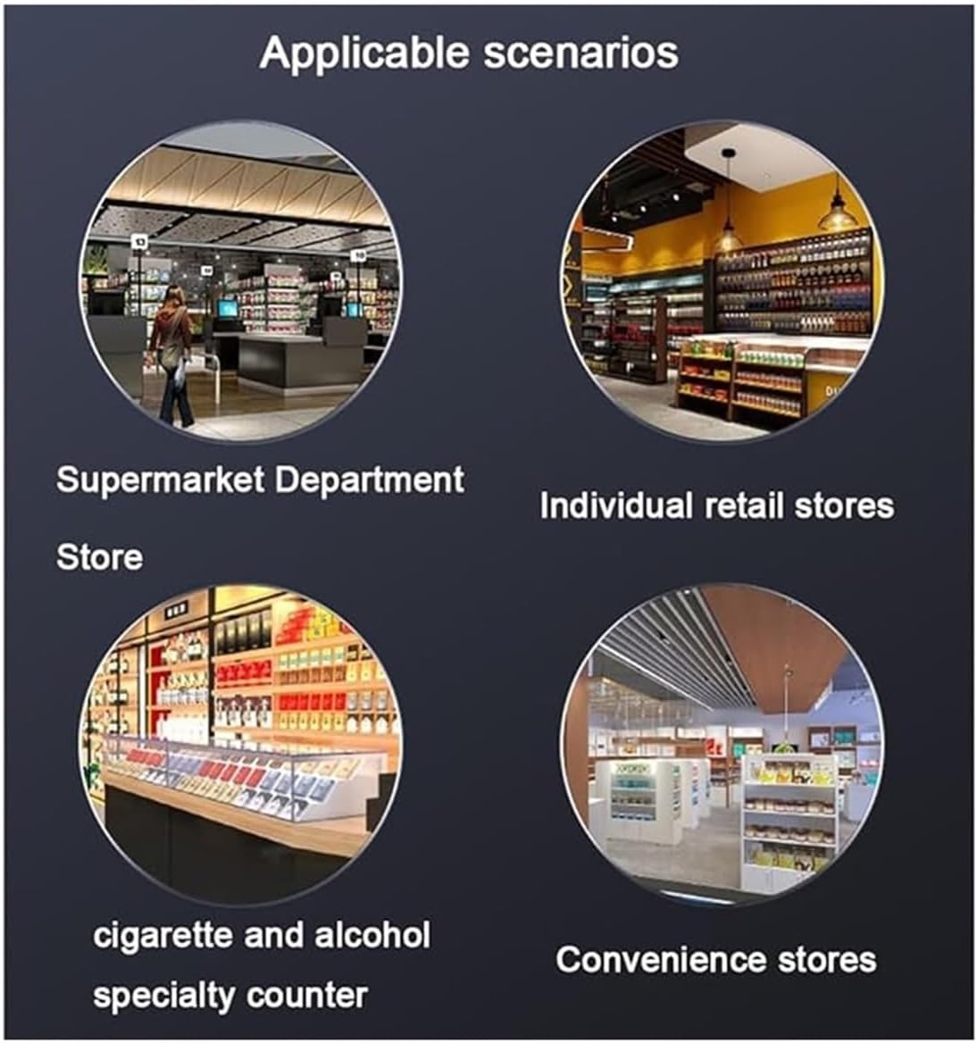 Multifunctional Cigarette Display Holder & Wall Frames, Waterproof Cigarette Case Organizer for Retail Cabinet, Easy Installation (44.5x29x44.7cm)