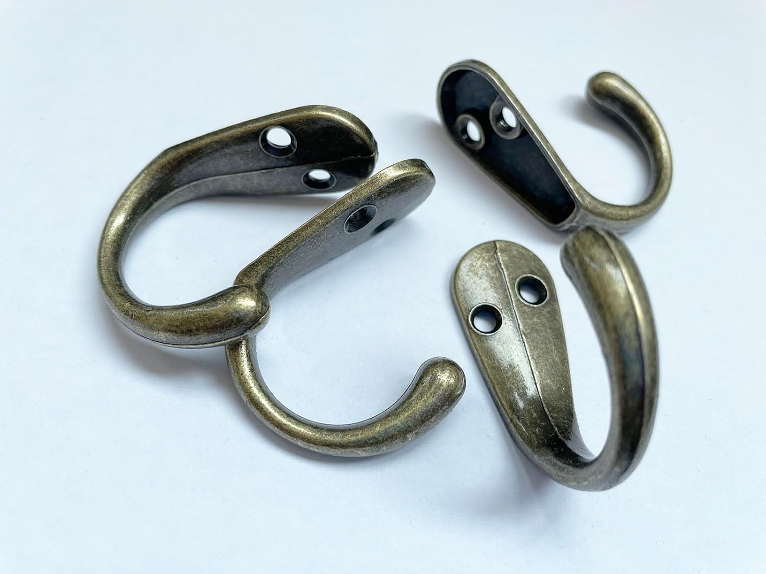 Coat Hooks Wall Mount, 6 Pack Bronze Rustic Entryway Hooks Heavy Duty Single Metal Utility Hook for Hanging Clothes Jackets Robes Towels Hats Keys Bags Cups