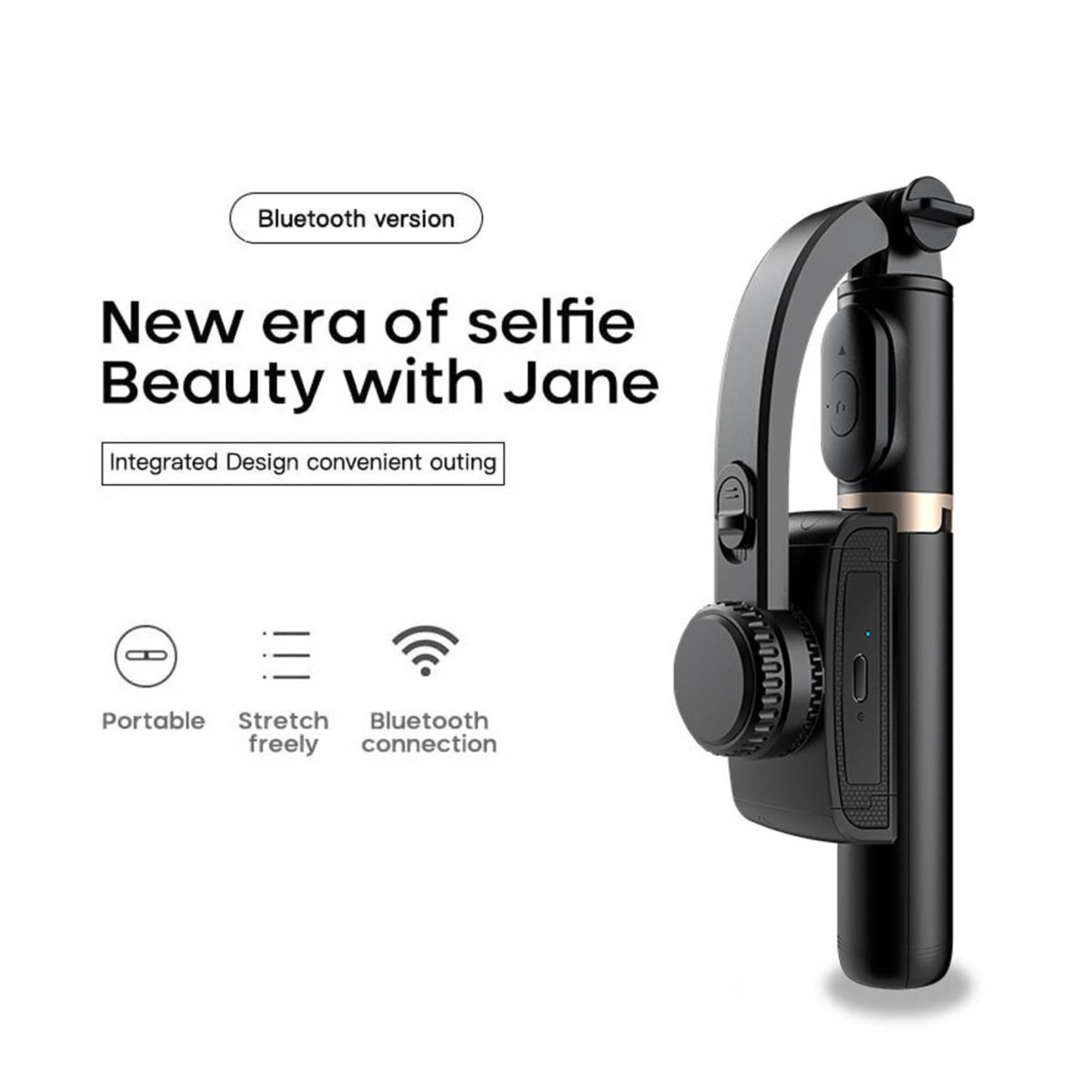 Gimbal Estabilizador de Mano Teléfono móvil inalámbrico Grabación Video Smartphone for teléfono con cámara acción Transmisión en Vivo(VIP Style No Box)