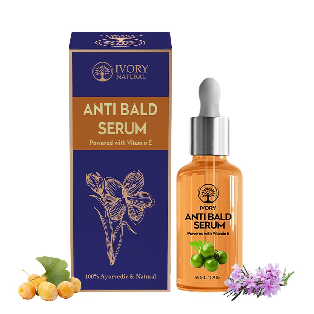 Bald Hair Serum (55 ml) - For Baldness, Hair Thinning and Hair Fall | 100% Natural Ayurvedic Lightweight, Non Oily Formula For All Hair Types - Highly Effective-image-29