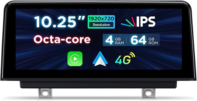 XTRONS 10.25 Inch Android 14 Car Stereo for BMW 1 Series F20/F21 2011-2016 2 Series F22/F23 2013-2017 NBT System, IPS Touch Screen 4+64GB Car Radio GPS Navigation Wireless CarPlay Android Auto 4G LTE