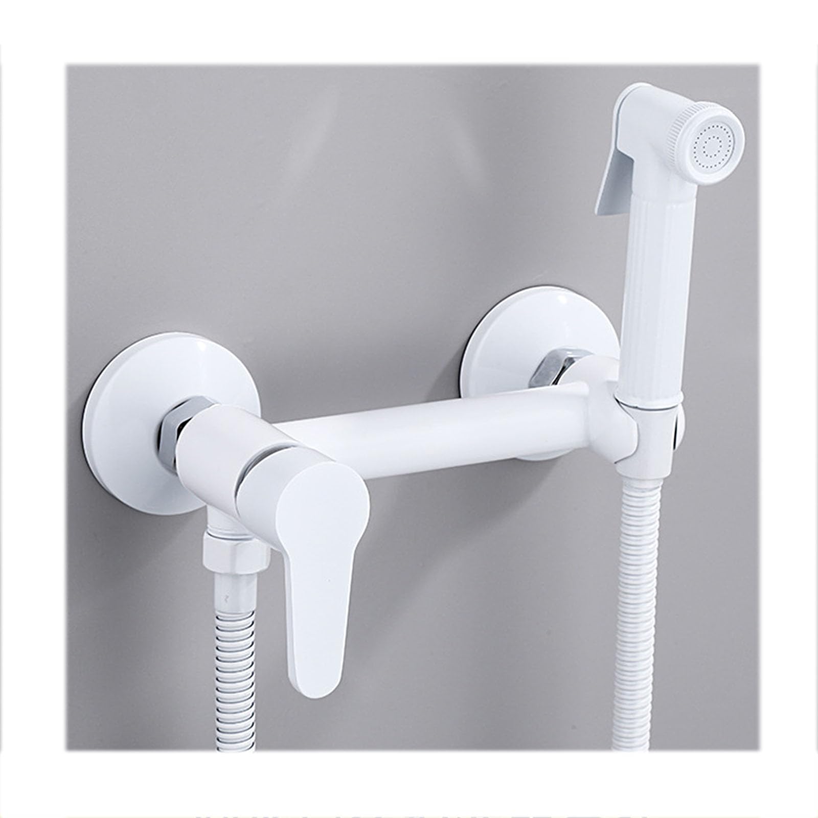 Uchwyt ścienny bidet słuchawka prysznicowa, pojedynczy uchwyt dla niemowląt, zestaw do rozpylania pieluch, podtynkowy, ręczny opryskiwacz bidetowy, higiena osobista, biały, B