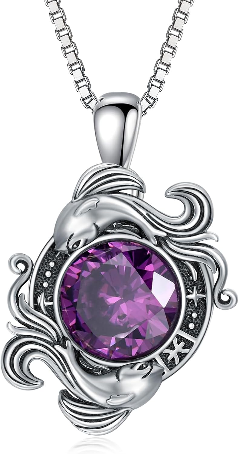 LONAGO Zodiac Sign Necklace Celestial Constellation Necklace Horoscope Astrology Zodiac Pendant Necklace Gift for Women