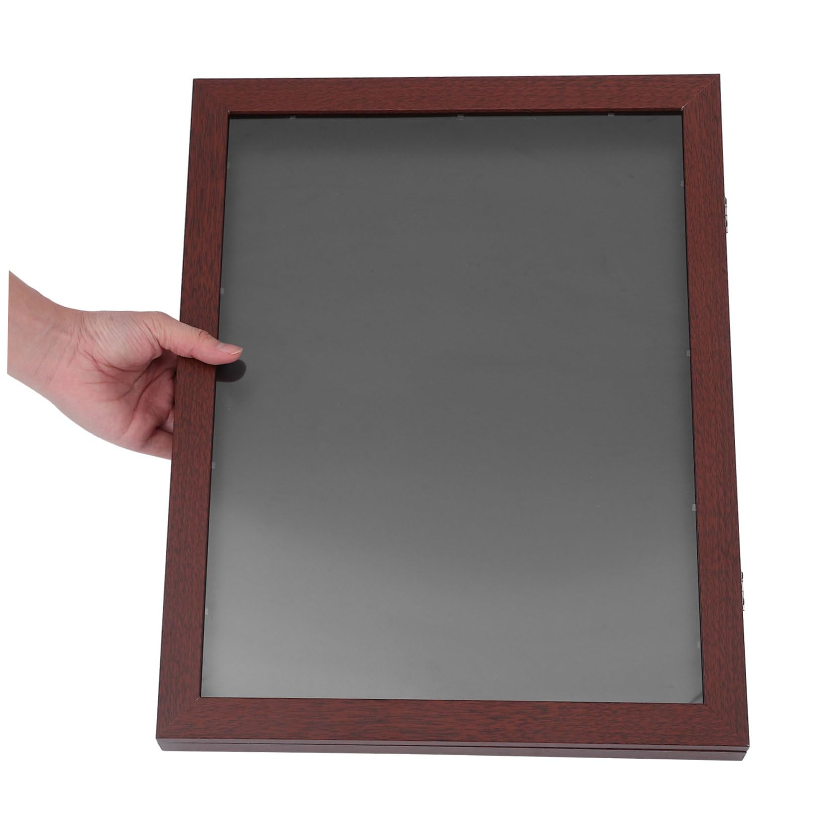 Marco Vitrina Conmemorativa Para Camisetas Deportivas 14x18 Madera De Nogal Panel Transparente Protección Contra Polvo Exhibidor Pared Para Recuerdos De Fútbol y Baloncesto