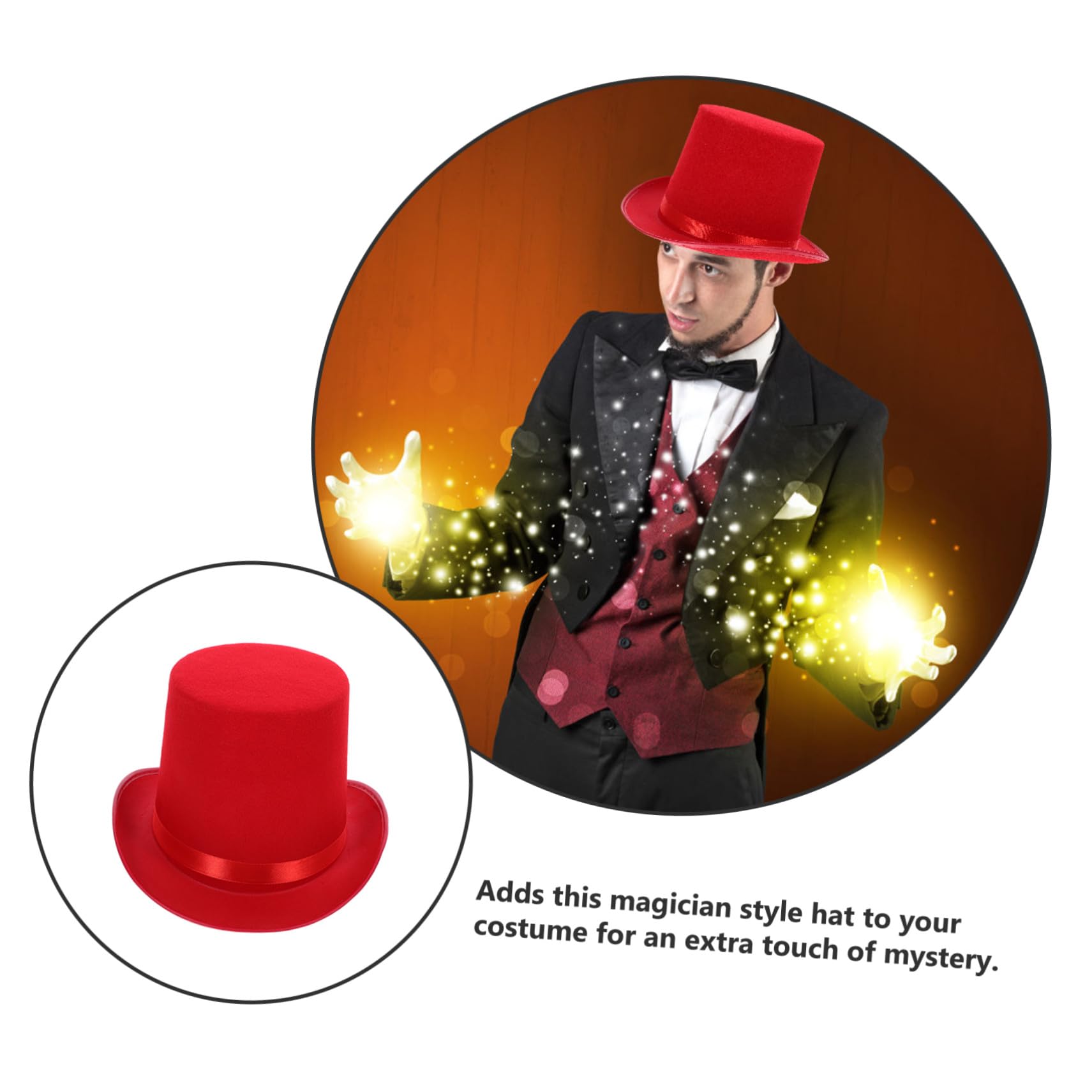 KOMBIUDA Cappello Vintage per Costume Adulto Accessorio Party Retrò per Mascherata e Spettacolo