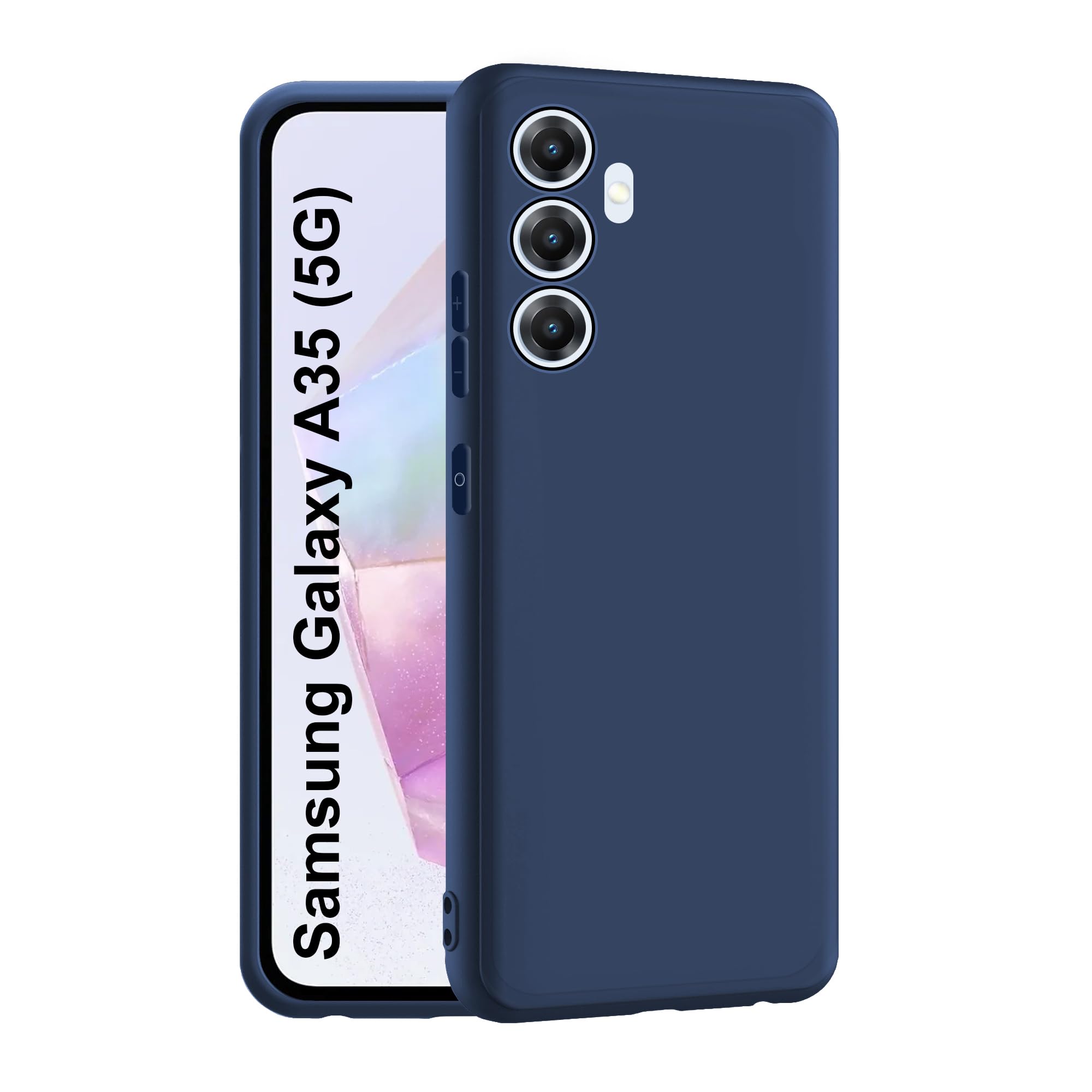 CEDO Samsung Galaxy A35 (5G) Back Cover | Camera Bump Protection & Inner Velvet Fabric Lining | Ultra Slim Matte Soft Rubberised Case Cover (Blue) (B0DGGNWSM2) Amazon Price History, Amazon Price Tracker