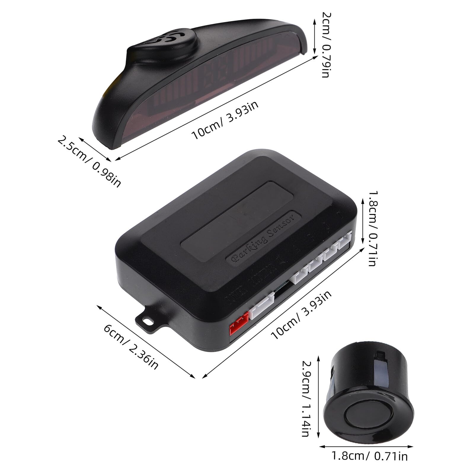 Kit Sensori Parcheggio Posteriori Auto Impianto Avviso Retromarcia Veicoli Comandi Vocali Chiari Rilevamento Preciso Ostacoli Installazione Rapida Vari Modelli Copertura Completa