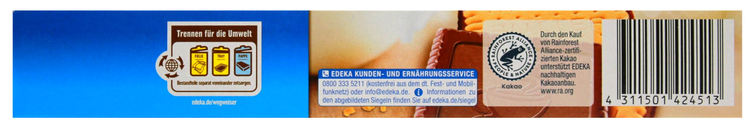Gut & Günstig Schoko-Butterkeks Vollmilch, 16er Pack (16 x 125g)