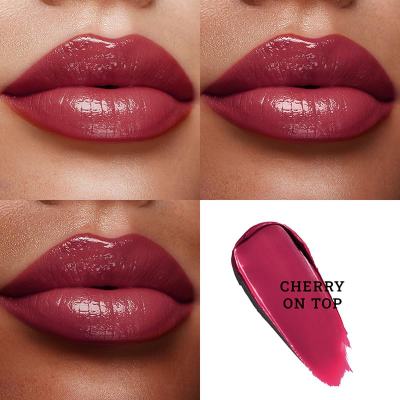 Image of Moisture Shine Lipstick | Get Light Catching Shine | High Gloss, Ultra-Creamy & Rich Payoff | Buildable, Non-Sticky Finish | Vegan & Paraben Free | Cherry On Top | 4g