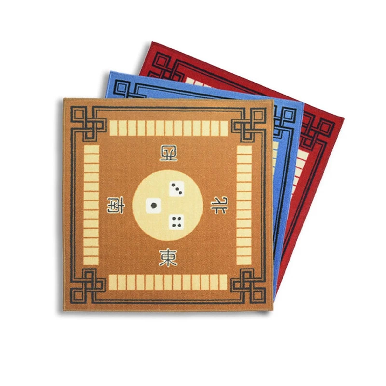 Składana mata do mahjonga, Mata Mahjong Obrus ​​dźwiękoszczelny 76x78cm.-Skid do gry na imprezę rodzinną Multicolor(Red)