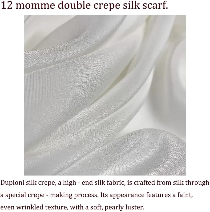 Mulberry Silk Georgette Scarf - 12.6x63in Lightweight Shawl Wrap,Elegant Dance Travel Accessory for Women - Image 5