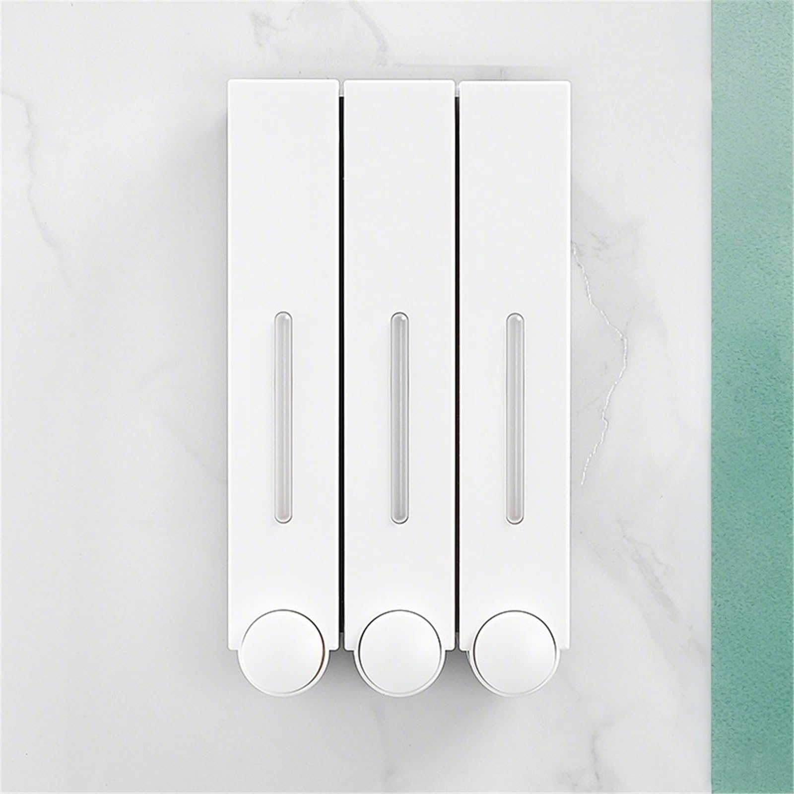 Dispenser Sapone Dispenser di Sapone Bianco da Parete, flacone Gel Doccia in plastica a Testa Singola for Uso Domestico