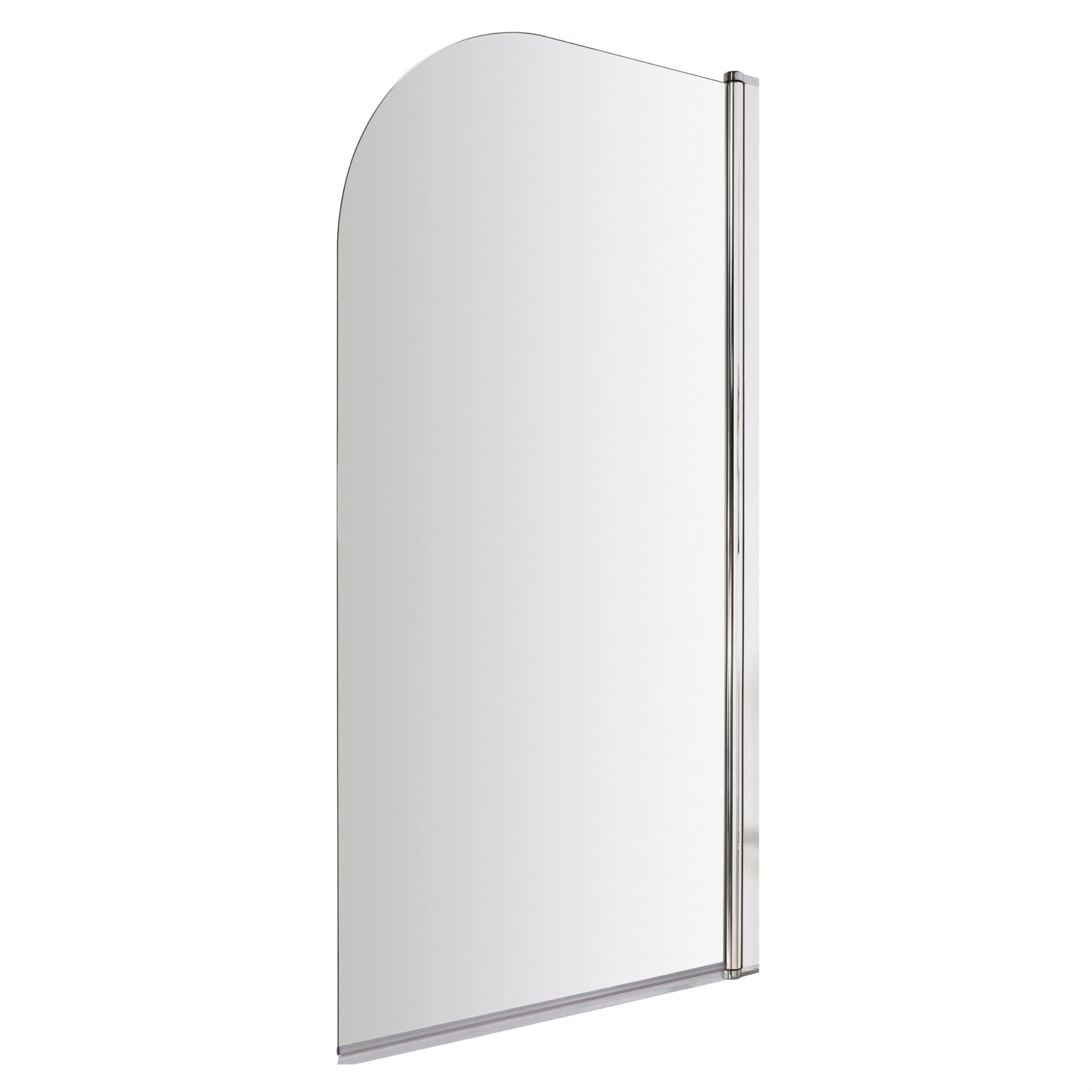 Balterley Chrome 790 X 1430Mm Bath Shower Screen, Round Corner Shower Screens For Baths, 6Mm Toughened Safety Bath Door Screen, 180° Pivot Reversible Door Screens For Straight Baths (Chrome)